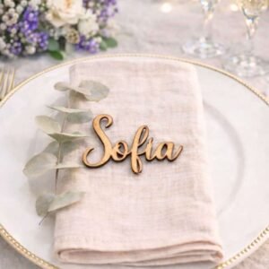 Marcasitios personalizado en madera, estilo "Sofía"