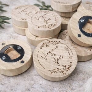 Abridores de madera para botellas de cerveza con imán