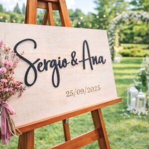 Cartel de Bienvenida para Boda Personalizado, estilo "María"