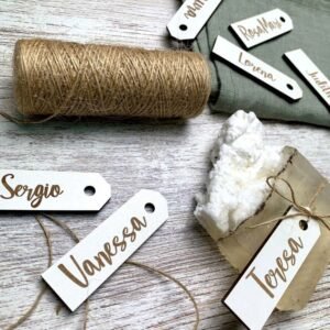 Etiquetas madera personalizadas