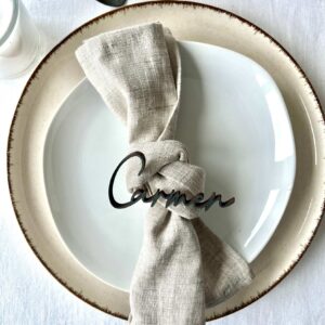 Marcasitios personalizado en madera, estilo "Carmen"