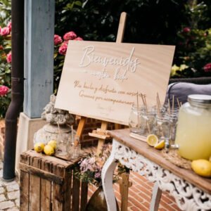 Cartel de Bienvenida para Boda Personalizado, estilo "Paola"