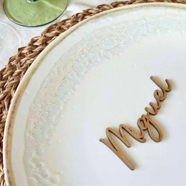 Marcasitios de boda personalizados estilo Miguel