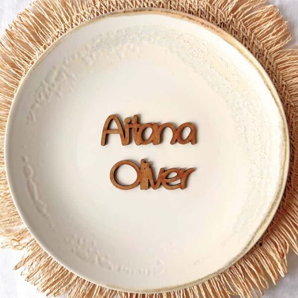 Marcasitios de boda personalizados estilo Aitana