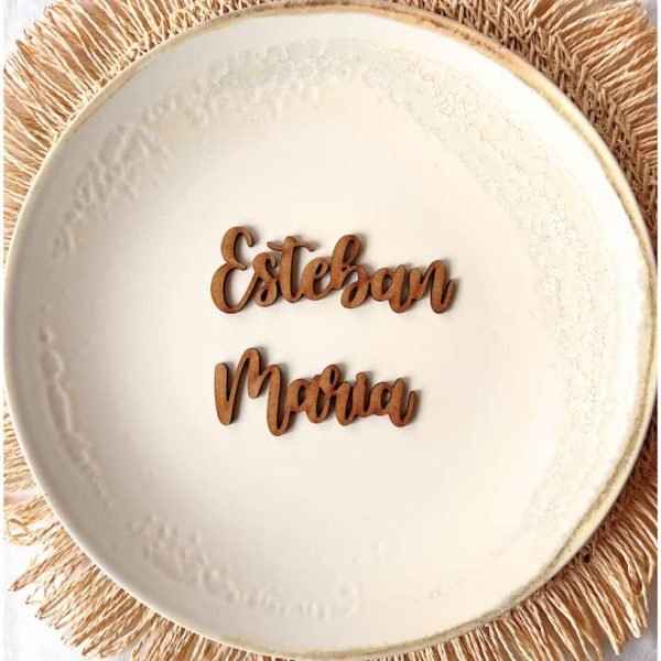 Marcasitios de boda personalizados estilo Esteban