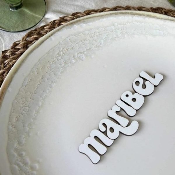 Marcasitios de boda personalizados estilo Maribel