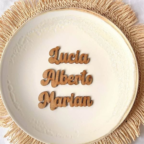 Marcasitios de boda personalizados estilo Lucía