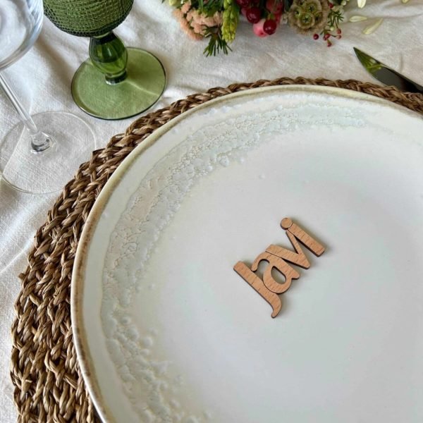 Marcasitios de boda personalizados estilo Celia - detalle