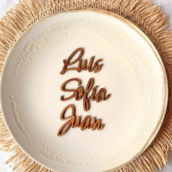 Marcasitios de boda personalizados estilo Sofía